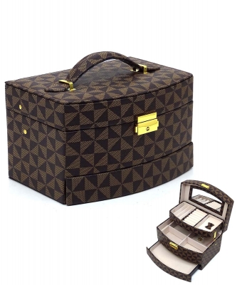 Monogram Jewelry Travel Case CO3302 COFFEE